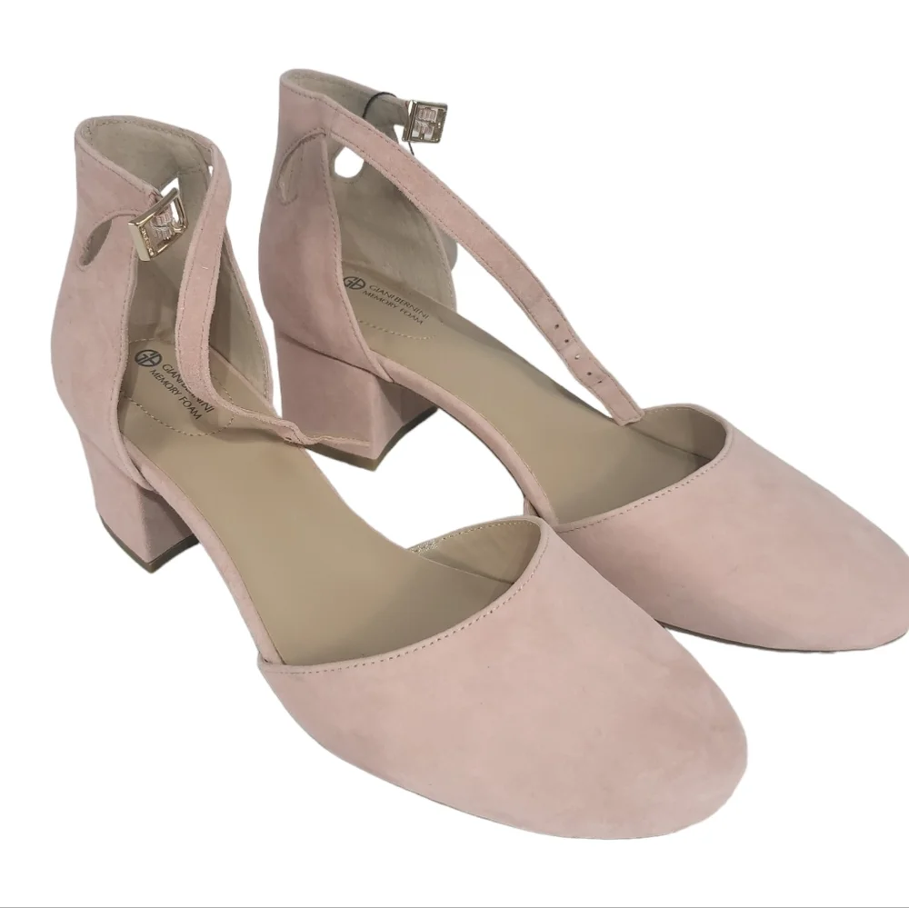 Giani Bernini Izzee Memory Foam Two-piece Pump Blush Suede 9.5 - Picture 3 of 6